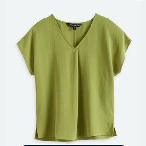 Montgomery Post Green V-Neck Blouse